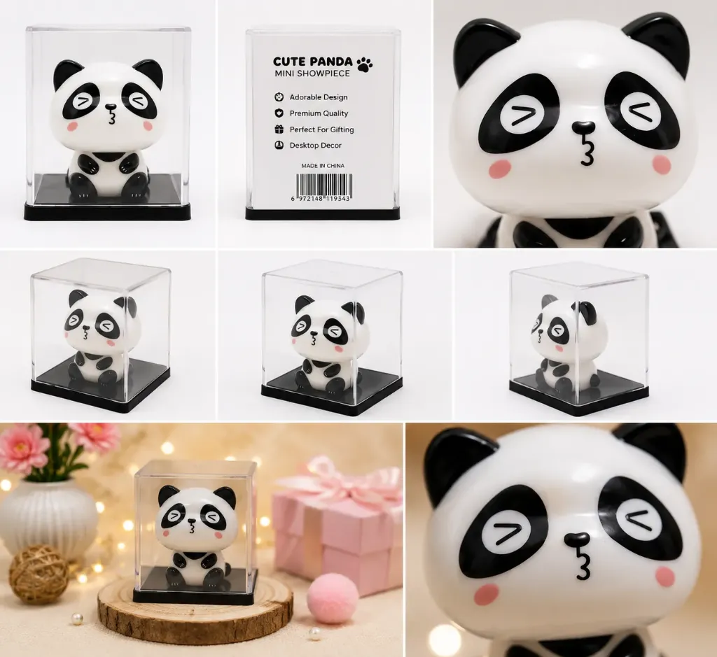 VishEn Panda Bliss Mini Showpiece