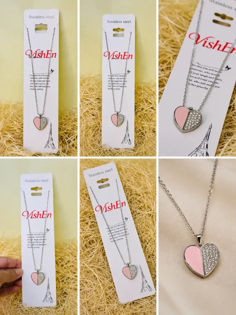 VishEn Blush Heart Necklace