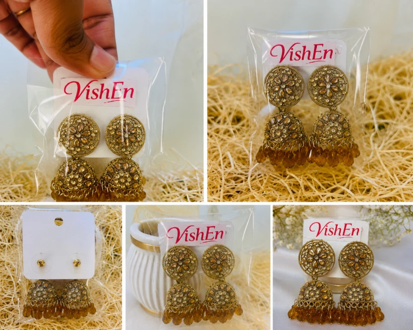 VishEn Amber Royale Jhumka
